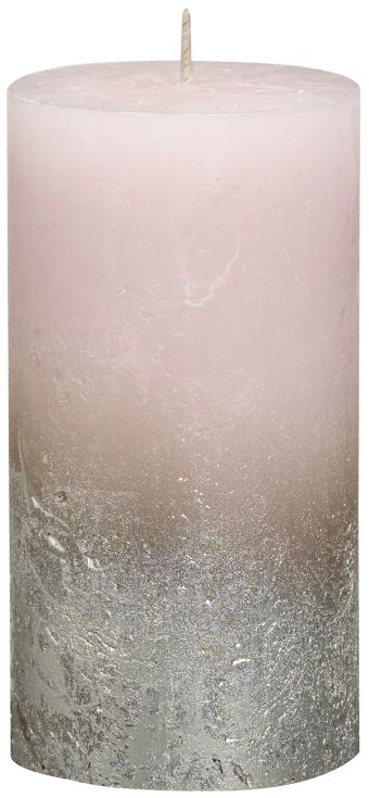 Świeca Pieńkowa Rustic Metal Fading 130/68 mm pastelowy róż 6 szt. w opak.