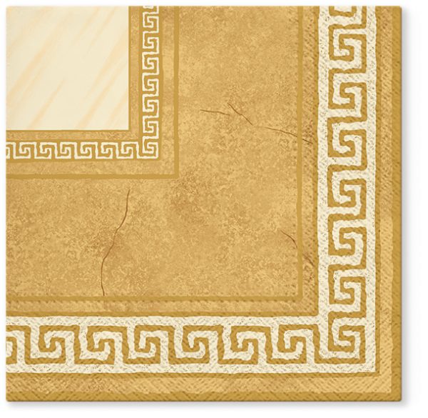Serwetki Tissue 3-warstwowe, 33 x 33, Decor ATHENA beżowe, składane na 1/4, 240 szt. w op.