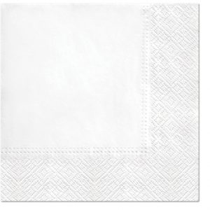 Serwetki Tissue 3-warstwowe, 33 x 33, White, składane na 1/4, 240 szt. w op.